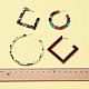 4 пара 4 стильных серьги-кольца из ацетата целлюлозы (смола) EJEW-FS0001-05-2