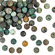 Olycraft givré naturel africain turquoise (jaspe) perles rondes brins G-OC0001-79B-1