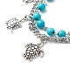 Synthetic Turquoise Beads Multi-strand Bracelets BJEW-JB08753-2
