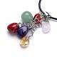 Mixed Stone Pendant Necklaces G-R413-25-2