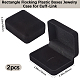 2 boîte rectangulaire en plastique floquée&nbsp;CON-BBC0001-24-2