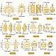 20Pcs 10 Style 201 Stainless Steel Laser Cut Charms STAS-SZ0002-67G-2