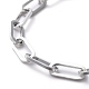 304 bracelets chaîne en acier inoxydable avec trombone BJEW-O186-03P-3