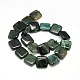 Natural Square Moss Agate Beads Strands G-L253-06-2