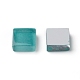 モザイクガラスタイル  染色正方形片  家の装飾やdiyの工芸品  ライトシーグリーン  9.5x9.5x4~4.5mm  約300個/袋 GLAA-D091-05-3