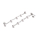Aretes colgantes de cadena larga con cuentas de perlas de plástico redondas STAS-D179-04P-01-2