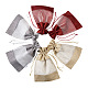 Cheriswelry 15 pièces 3 couleurs polyester blanc bricolage sac à cordon d'artisanat ABAG-CW0001-02-2