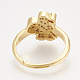 Brass Cubic Zirconia Pendants & Stud Earrings & Adjustable Rings Jewelry Sets SJEW-S043-01-3