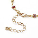 Handmade Brass Enamel Link Chains Jewelry Sets SJEW-JS01164-10