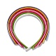 (vente de clôture défectueuse : stries de couleur) accessoires de bande de cheveux en plastique OHAR-XCP0001-07-1