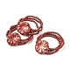 Bracelets extensibles multi-brins en jaspe rouge naturel BJEW-L672-A04-1