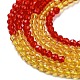 Transparent Gradient Color Glass Beads Strands GLAA-H021-01A-38-3