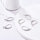 BENECREAT 4 Pairs 925 Sterling Silver Interchangeable Leverback Earwires Earring Findings Hooks with Open Hoops for DIY Jewelry Making - 12x11x1mm STER-BC0001-36P-5