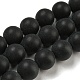Teñidos naturales ágata negro hebras de abalorios G-P088-14-10mm-1