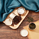 アルミジャー  フリップカバー  食品グレードの包装箱  茶葉の保存用  コラム  マットライトゴールド  2x1-3/8インチ（5.1x3.6cm）  容量：50ml（1.69fl.oz） CON-WH0076-76MLG-6