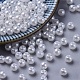 Weiß stämmig Nachahmung lose Acryl Runde Perlen Spacer für Kinder Schmuck, 5 mm, Bohrung: 1 mm