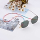 Catene per occhiali con perline heishi in argilla polimerica arcobaleno AJEW-EH00316-5