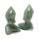 Figurine della dea dello yoga curativa intagliate in avventurina verde naturale DJEW-D012-06E-2
