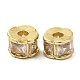 Perles de placage en laiton avec zircone cubique de micro pave KK-M252-11G-1