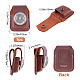 GORGECRAFT 77 MM Long Leather Lighter Pouch Lighter Belt Sheath with Alloy Snap Button for Belt Lighter (Coconut Brown) AJEW-WH0277-45-2