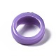 不透明なアクリル指輪  ハート  紫色のメディア  usサイズ7 1/4(17.5mm) RJEW-Q162-001C-5