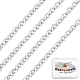 Beebeecraft 1 Box 1M Belcher Chain Sterling Silver Oval Round Rolo Necklace Cable Chains for Bracelet DIY Jewellery Making STER-BBC0005-84-1