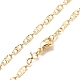 Halskette mit ovalen Gliederketten aus Messing für Frauen X-NJEW-P265-25G-1