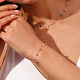Bracelets en chaîne de perles avec pierres précieuses naturelles et synthétiques mélangées BJEW-G692-01D-4