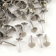 316 chirurgische flache runde leere Ohrsteckereinstellungen aus rostfreiem Edelstahl STAS-R073-06A-1