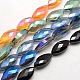 Faceted Electroplate Crystal Glass Horse Eye Beads X-EGLA-F071-M-2