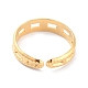 Ионное покрытие (ip) 304 полое открытое манжетное кольцо из нержавеющей стали для женщин RJEW-L103-35G-3