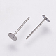 Accessoires des clous d'oreilles en 304 acier inoxydable X-STAS-K146-009-4mm-1