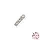 Real Platinum Plated Rhodium Plated 925 Sterling Silver Micro Pave Clear Cubic Zirconia Charms STER-P054-10P-I-1