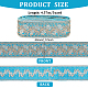 FINGERINSPIRE 5 Yard 1.6 inch Royal Blue Bohemian Embroidery Floral Ribbon Polyester Lace Trim Wire and Sequins Flower Pattern Woven Trim Ethnic Style Jacquard Ribbon for Clothing Decor OCOR-FG0001-56B-2