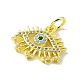 Real 18K Gold Plated Brass Micro Pave Cubic Zirconia Pendants KK-L209-039G-03-2
