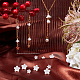 Superfindings 600 pz 2 cappucci di perline di plastica ad imitazione di perle di fiori di stile OACR-FH0001-032-5