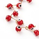 Bracelets de perles faits à la main au chalumeau mauvais œil BJEW-JB05855-01-2