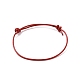 Adjustable Spray Painted Cowhide Leather Braided Cord Bracelet for Women BJEW-JB09108-4