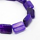 Natural Agate Rectangle Bead Strands G-N0074-10x14mm-06-1