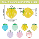 Pandahall elite 42 pz 7 colori pendenti di frutta in resina opaca RESI-PH0002-09-2