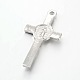 Crémaillère placage alliage Crucifix Croix pendentifs PALLOY-L157-03-2