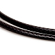 ワックスポリエステルコードネックレス作り  304ステンレススチールカニカン付き  ステンレス鋼色  ブラック  18.7インチ（47.5cm）1.5mm MAK-G014-08P-3
