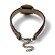 Supports de bracelet à maillons ronds plats en alliage adaptés aux cabochons FIND-M009-02AB-3