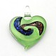 1Box Handmade Dichroic Glass Heart Pendants DICH-X034-03-1