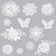 Chgcraft 12 pz 12 ricamo in poliestere stile fiore/farfalla cucito su toppe per abbigliamento PATC-CA0001-10-7