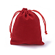 ビロードのパッキング袋  巾着袋  レッド  12~12.6x10~10.2cm TP-I002-10x12-05-2