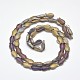 Frosted Electroplate Glass Fish Beads Strands EGLA-M001-C02-2