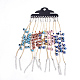 Handmade Braided Raffia Charm Bracelets X-AJEW-S072-37-1