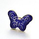 Butterfly Brass Enamel Beads KK-N0081-66A-2