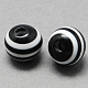 Perles rondes rayées en résine RESI-R158-12mm-11-1